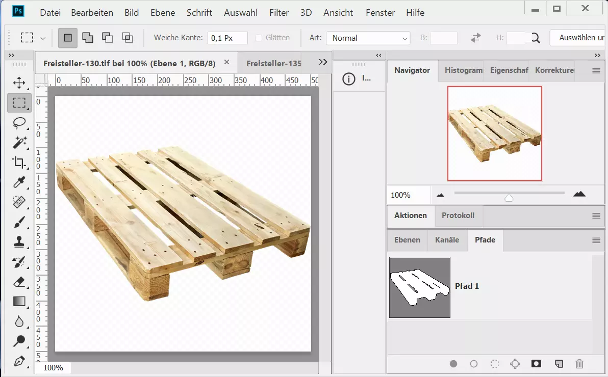 Holzpalette, handgefertigter Freisteller